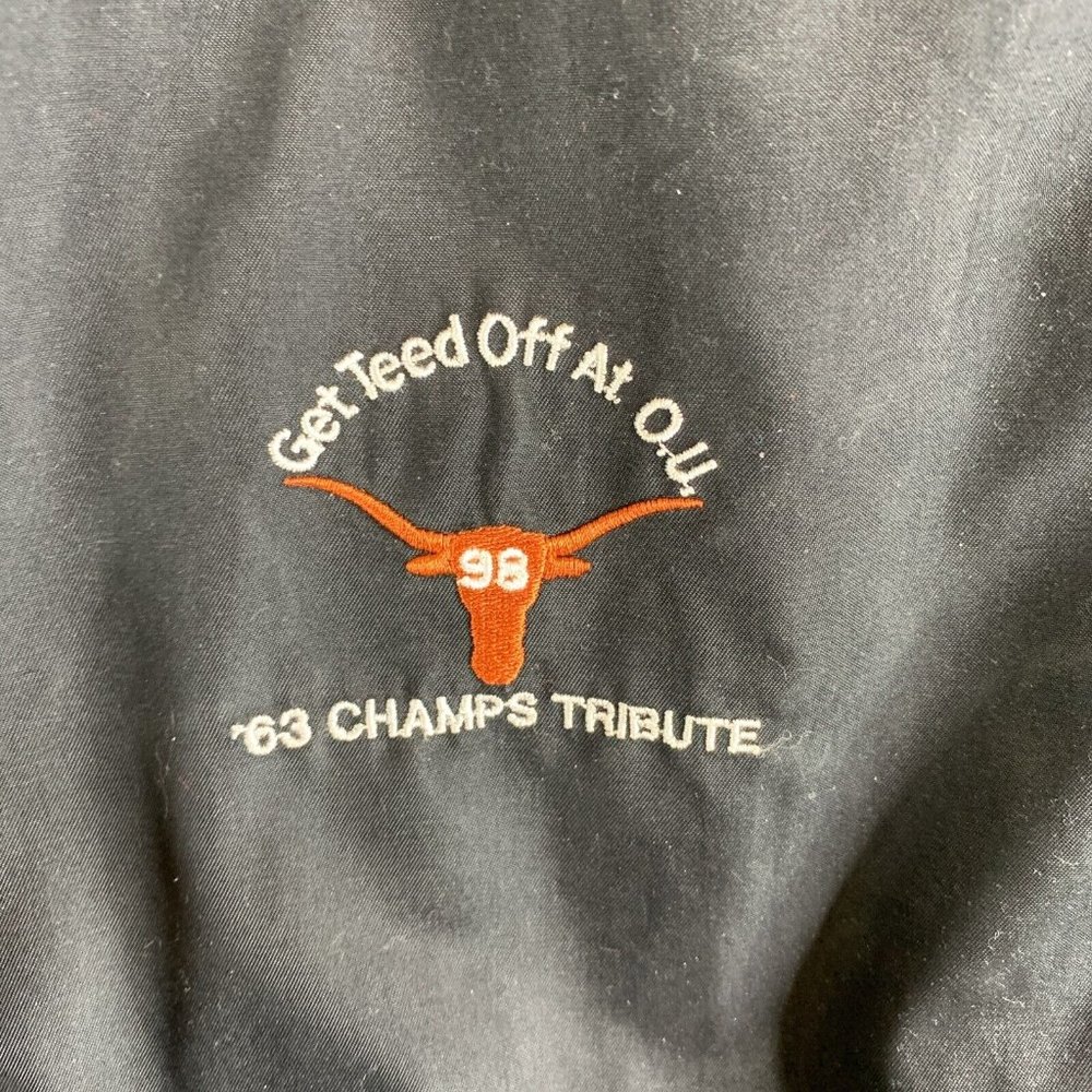 Reebok Mens Full Zip Windbreaker Embroidered "Get Teed Off At O.U."  Black Sz M - Picture 4 of 11